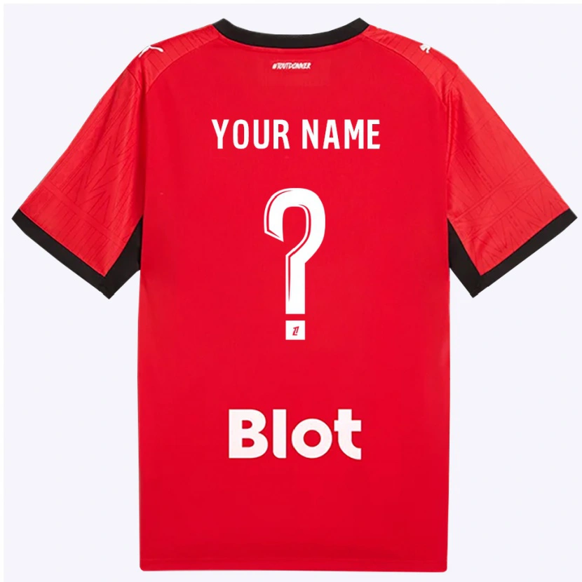 Danxen Hombre Camiseta Su Nombre #0 Rojo Negro Blanco 1ª Equipación 2026/27 La Camisa México