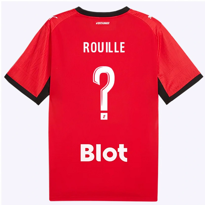 Danxen Hombre Camiseta Léo Rouillé #0 Rojo Negro Blanco 1ª Equipación 2026/27 La Camisa México