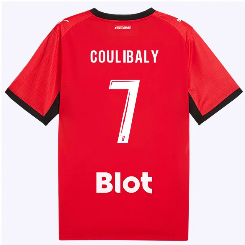 Danxen Hombre Camiseta Boukary Coulibaly #7 Rojo Negro Blanco 1ª Equipación 2026/27 La Camisa México