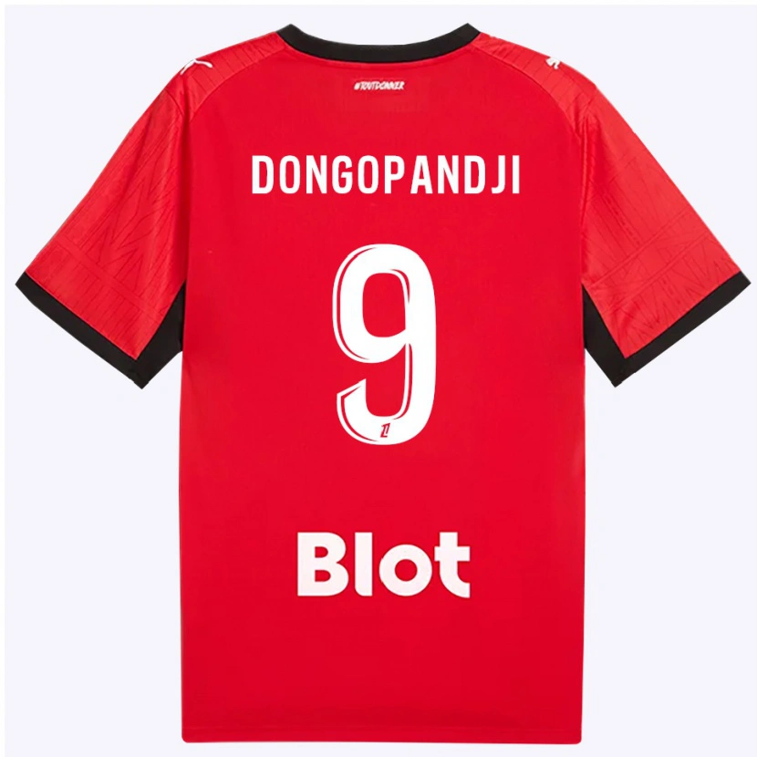 Danxen Hombre Camiseta Kelvin Dongopandji #9 Rojo Negro Blanco 1ª Equipación 2026/27 La Camisa México