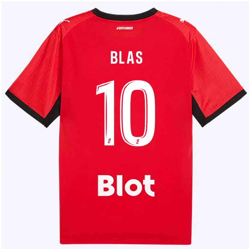 Danxen Hombre Camiseta Ludovic Blas #10 Rojo Negro Blanco 1ª Equipación 2026/27 La Camisa México