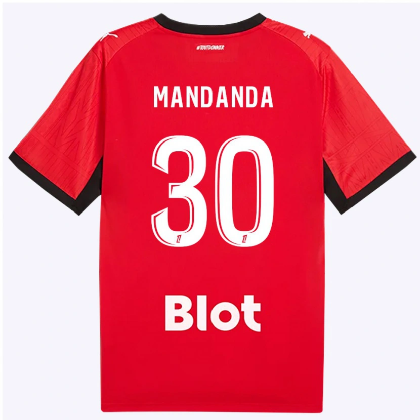 Danxen Hombre Camiseta Steve Mandanda #30 Rojo Negro Blanco 1ª Equipación 2026/27 La Camisa México