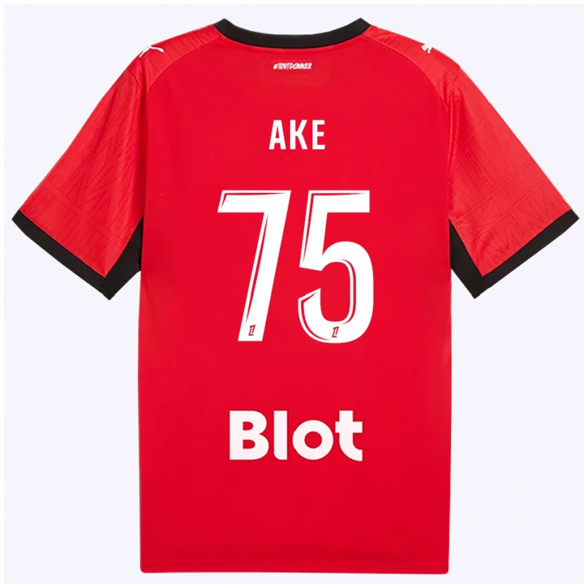 Danxen Hombre Camiseta Junior Ake #75 Rojo Negro Blanco 1ª Equipación 2026/27 La Camisa México