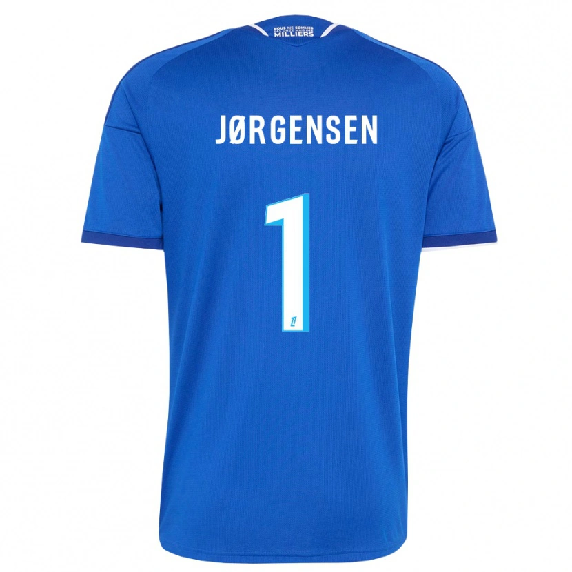 Danxen Hombre Camiseta Filip Jørgensen #1 Azul Real Blanco 1ª Equipación 2026/27 La Camisa México