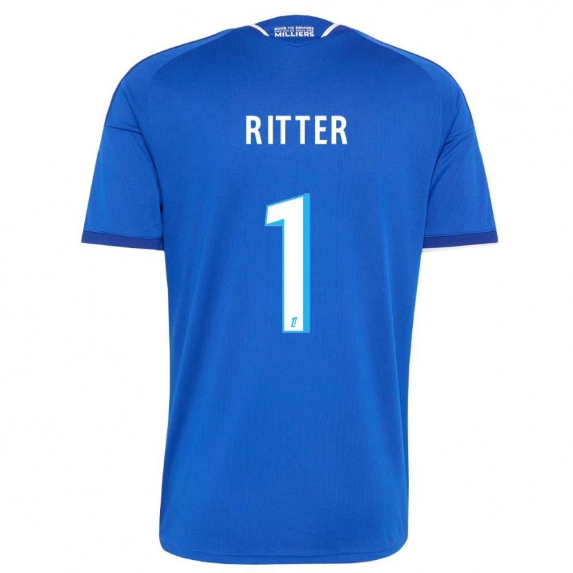 Danxen Hombre Camiseta Maxime Ritter #1 Azul Real Blanco 1ª Equipación 2026/27 La Camisa México