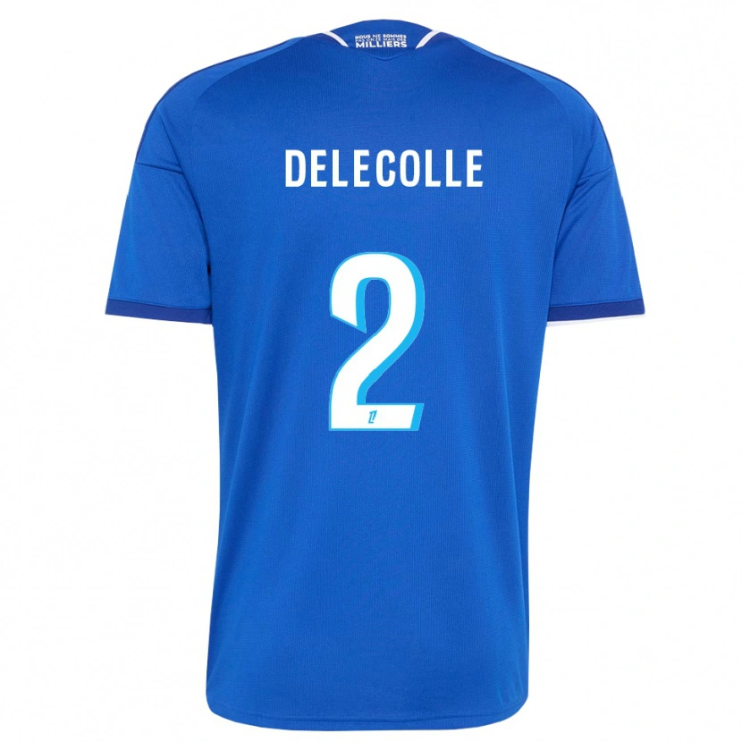 Danxen Hombre Camiseta Timéo Delecolle #2 Azul Real Blanco 1ª Equipación 2026/27 La Camisa México