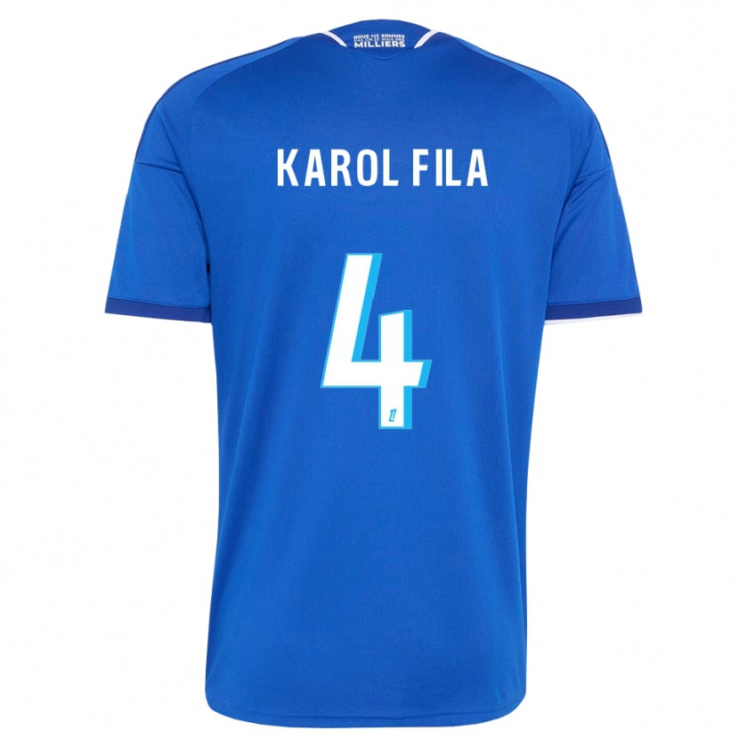 Danxen Hombre Camiseta Karol Fila #4 Azul Real Blanco 1ª Equipación 2026/27 La Camisa México