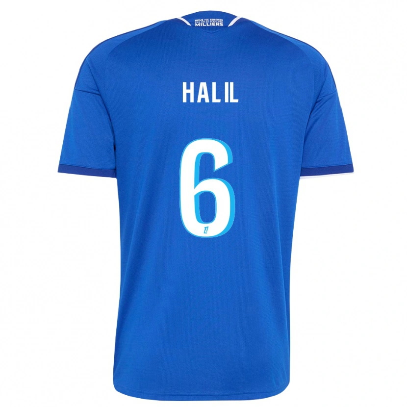 Danxen Hombre Camiseta Fouad Halil #6 Azul Real Blanco 1ª Equipación 2026/27 La Camisa México