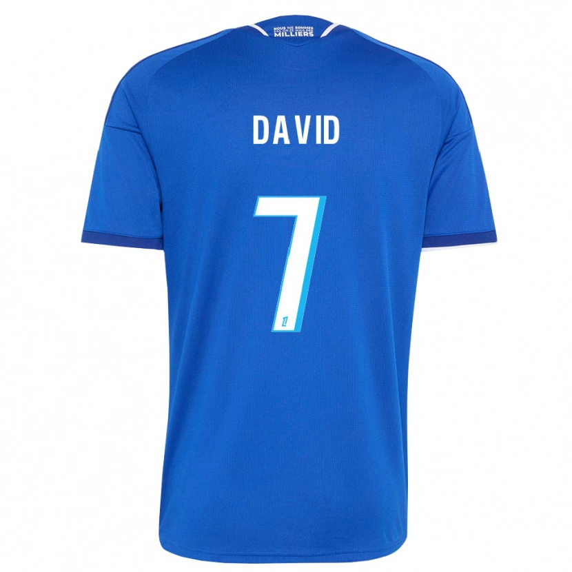 Danxen Hombre Camiseta David #7 Azul Real Blanco 1ª Equipación 2026/27 La Camisa México