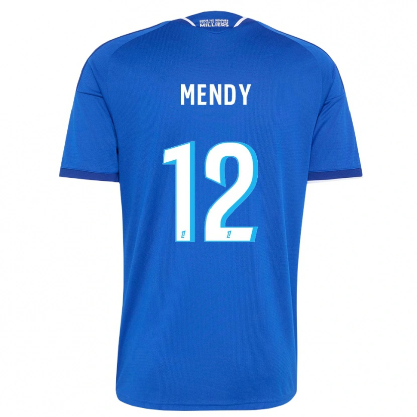 Danxen Hombre Camiseta François Mendy #12 Azul Real Blanco 1ª Equipación 2026/27 La Camisa México