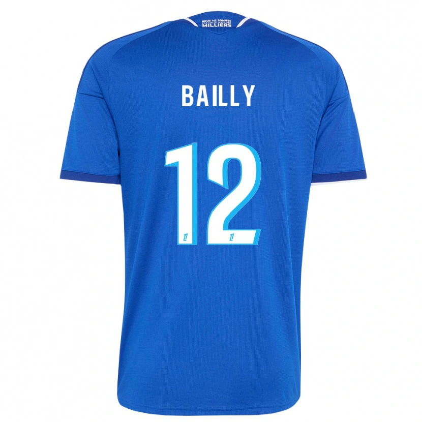 Danxen Hombre Camiseta Melvine Bailly #12 Azul Real Blanco 1ª Equipación 2026/27 La Camisa México