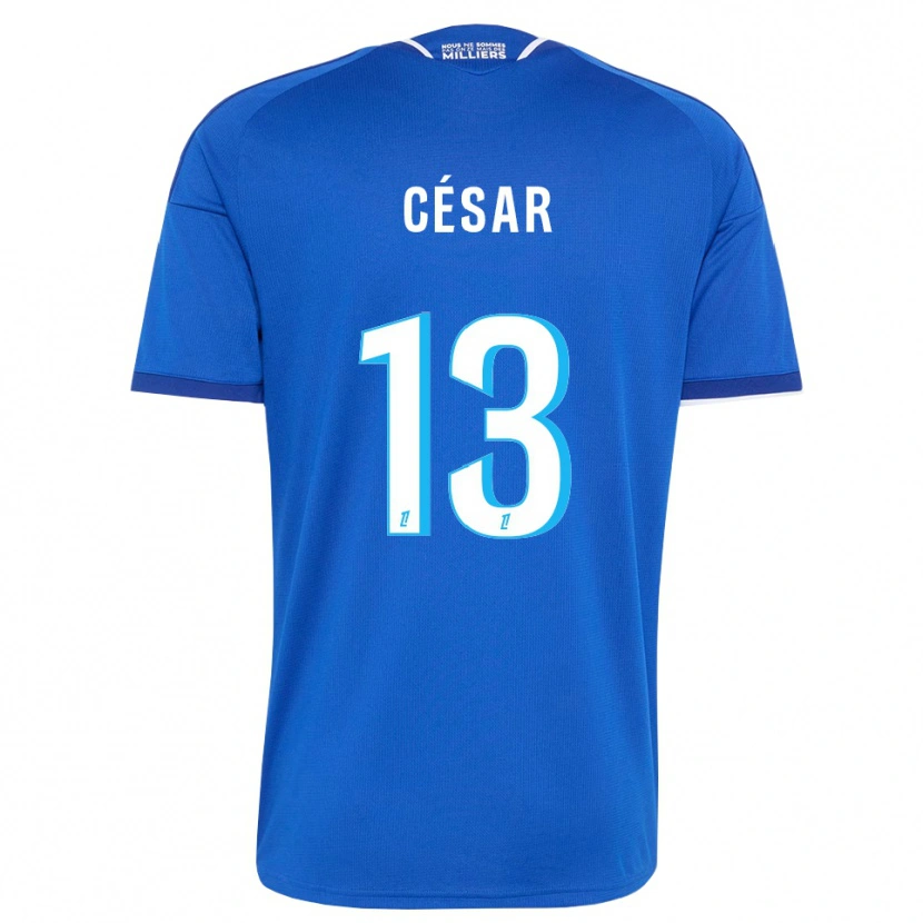 Danxen Hombre Camiseta Julbert César #13 Azul Real Blanco 1ª Equipación 2026/27 La Camisa México