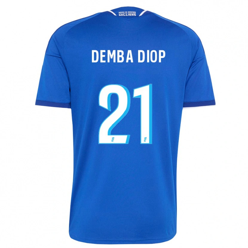 Danxen Hombre Camiseta Pape Demba Diop #21 Azul Real Blanco 1ª Equipación 2026/27 La Camisa México