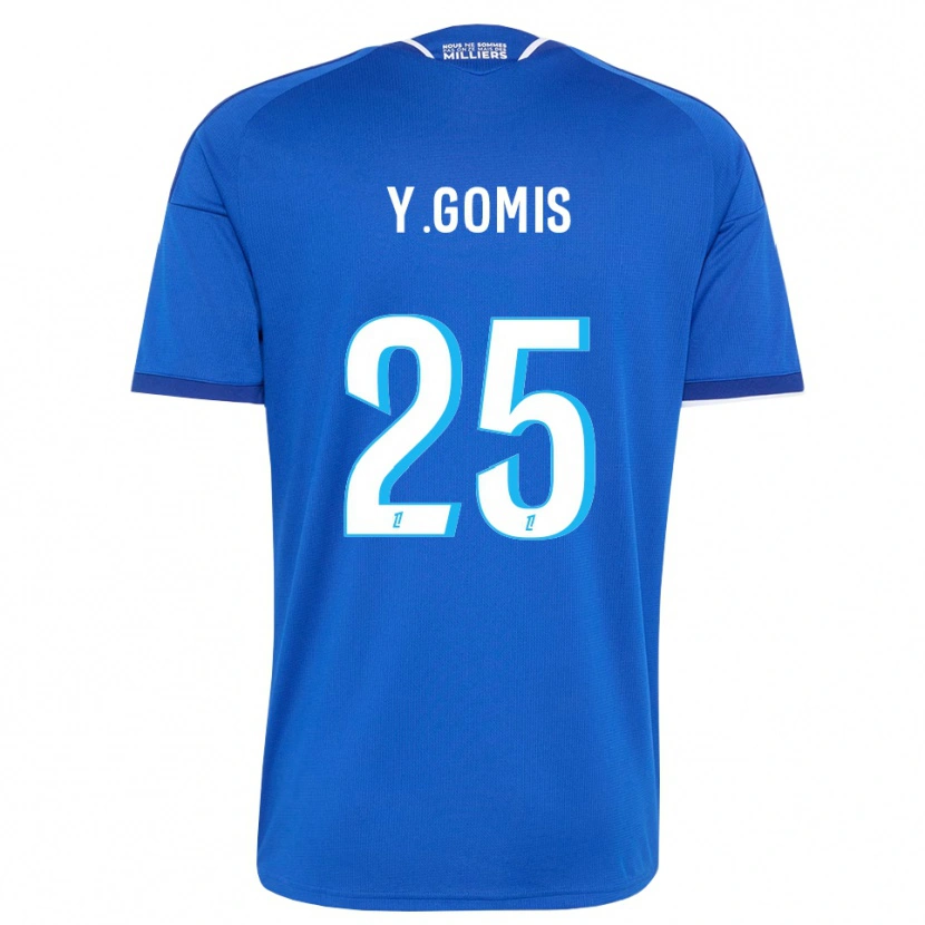 Danxen Hombre Camiseta Yoni Gomis #25 Azul Real Blanco 1ª Equipación 2026/27 La Camisa México