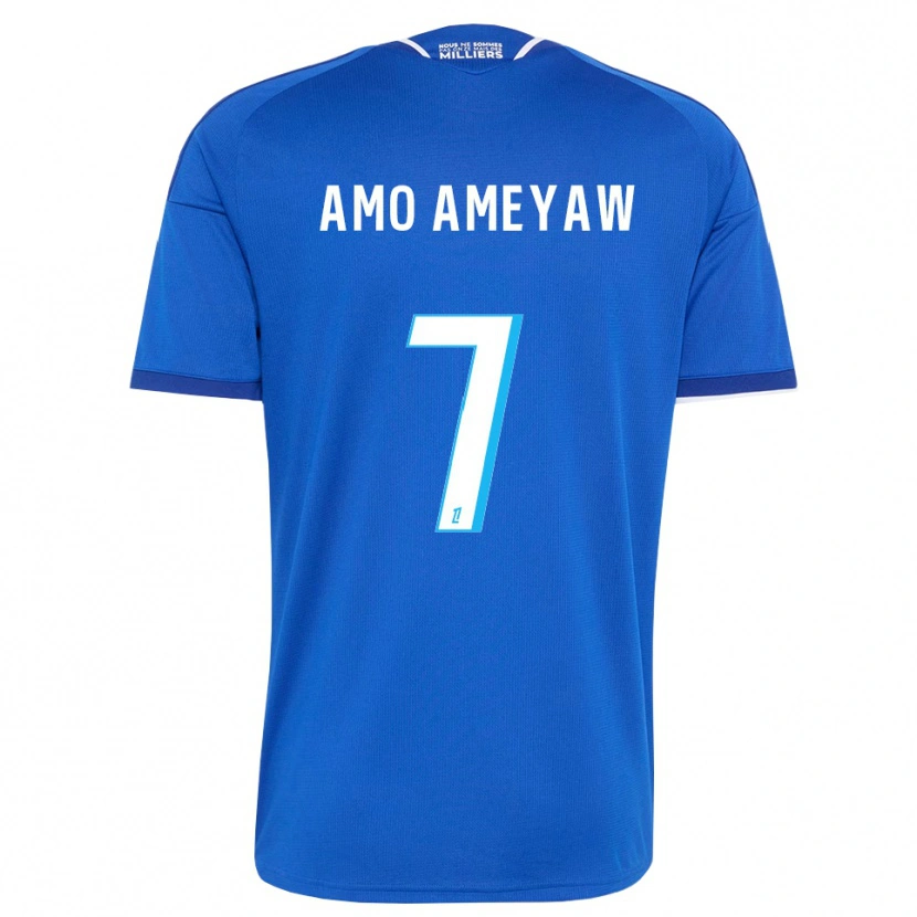 Danxen Hombre Camiseta Samuel Amo-Ameyaw #7 Azul Real Blanco 1ª Equipación 2026/27 La Camisa México