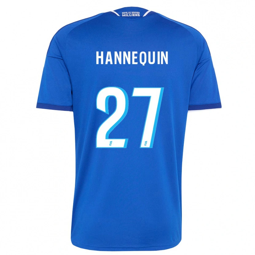 Danxen Hombre Camiseta Laurine Hannequin #27 Azul Real Blanco 1ª Equipación 2026/27 La Camisa México