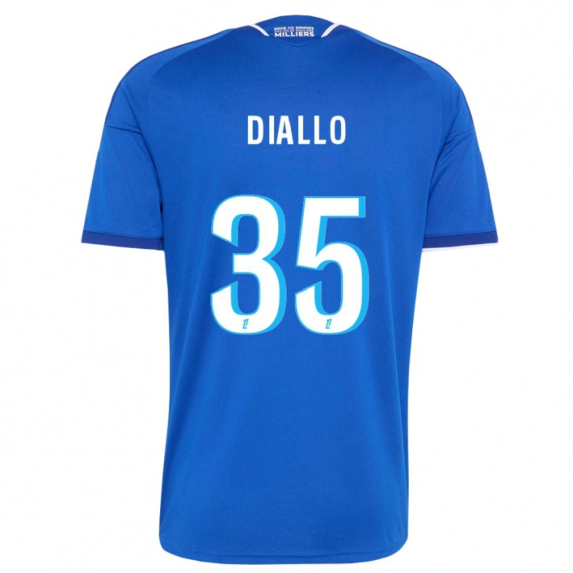 Danxen Hombre Camiseta Tidiane Diallo #35 Azul Real Blanco 1ª Equipación 2026/27 La Camisa México