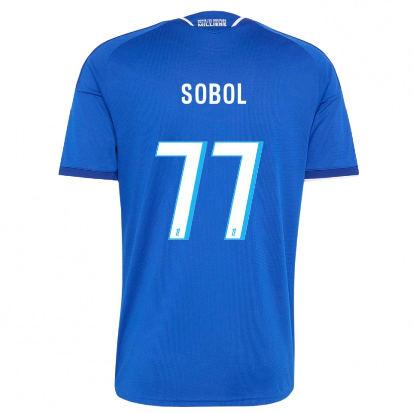 Danxen Hombre Camiseta Eduard Sobol #77 Azul Real Blanco 1ª Equipación 2026/27 La Camisa México