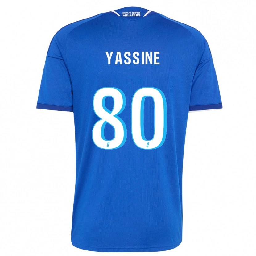Danxen Hombre Camiseta Gessime Yassine #80 Azul Real Blanco 1ª Equipación 2026/27 La Camisa México