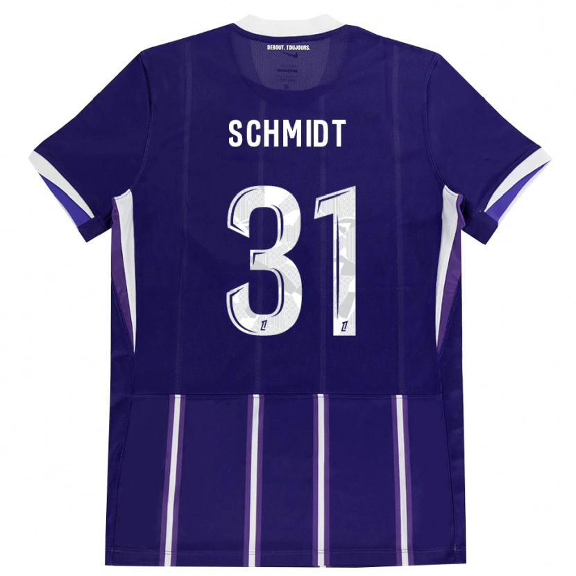 Danxen Hombre Camiseta Niklas Schmidt #31 Morado Blanco 1ª Equipación 2026/27 La Camisa México