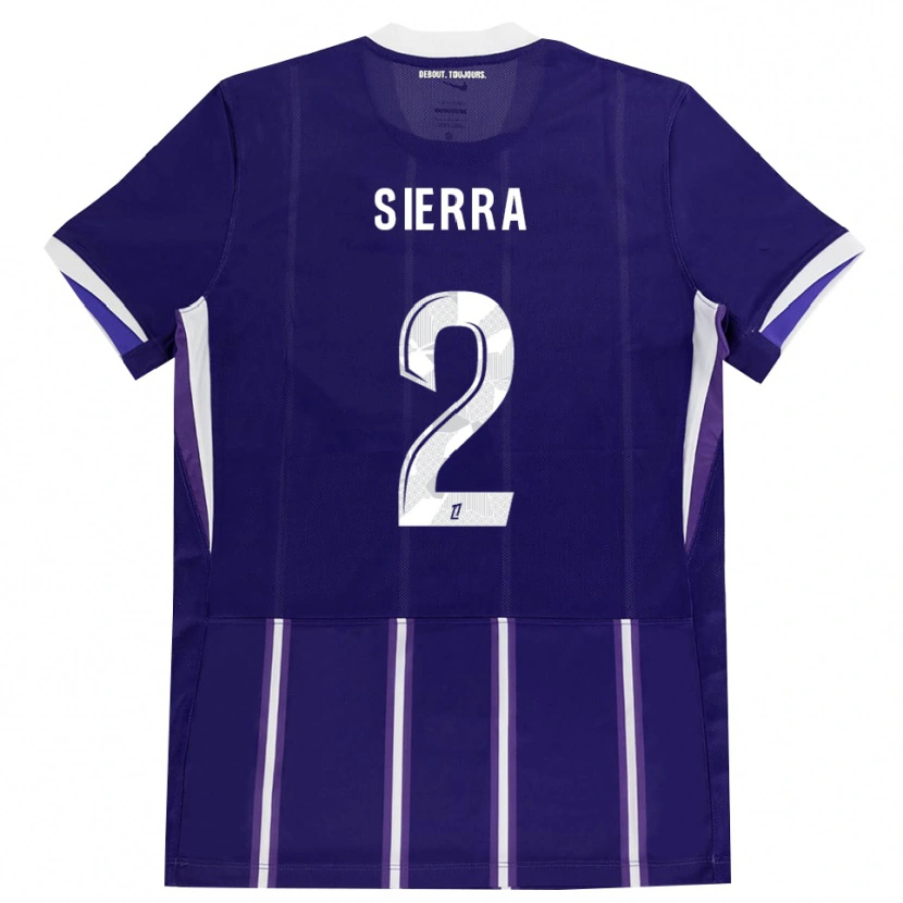 Danxen Hombre Camiseta Pauline Sierra #2 Morado Blanco 1ª Equipación 2026/27 La Camisa México