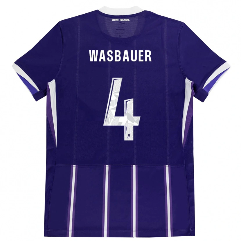 Danxen Hombre Camiseta Nicolas Wasbauer #4 Morado Blanco 1ª Equipación 2026/27 La Camisa México