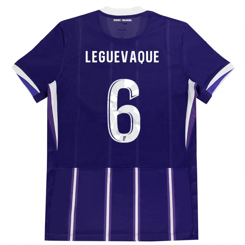 Danxen Hombre Camiseta Laurie Leguevaque #6 Morado Blanco 1ª Equipación 2026/27 La Camisa México