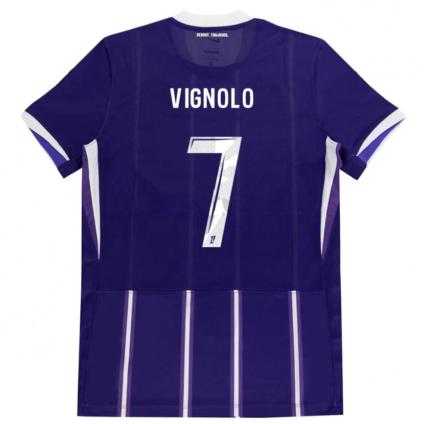 Danxen Hombre Camiseta Julián Vignolo #7 Morado Blanco 1ª Equipación 2026/27 La Camisa México