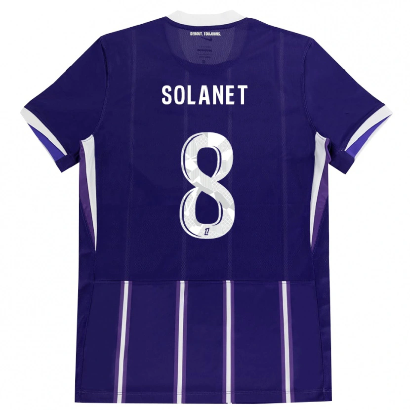 Danxen Hombre Camiseta Tatiana Solanet #8 Morado Blanco 1ª Equipación 2026/27 La Camisa México