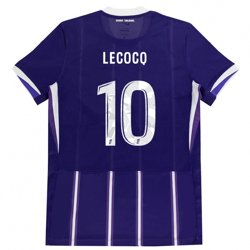 Danxen Hombre Camiseta Anaëlle Lecocq #10 Morado Blanco 1ª Equipación 2026/27 La Camisa México