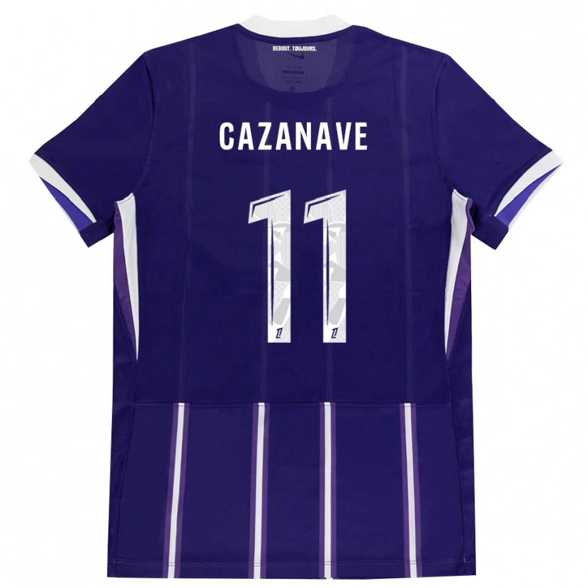 Danxen Hombre Camiseta Julie Cazanave #11 Morado Blanco 1ª Equipación 2026/27 La Camisa México
