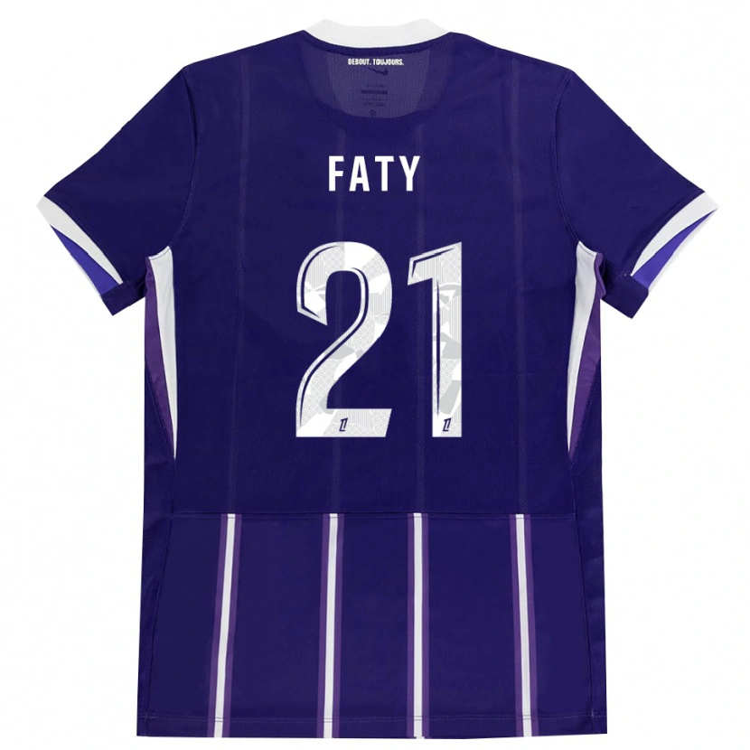 Danxen Hombre Camiseta Enzo Faty #21 Morado Blanco 1ª Equipación 2026/27 La Camisa México