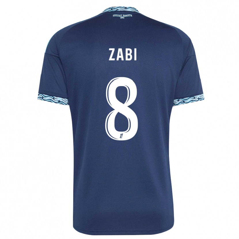 Danxen Hombre Camiseta Patrick Zabi #8 Azul Acero Blanco 1ª Equipación 2026/27 La Camisa México