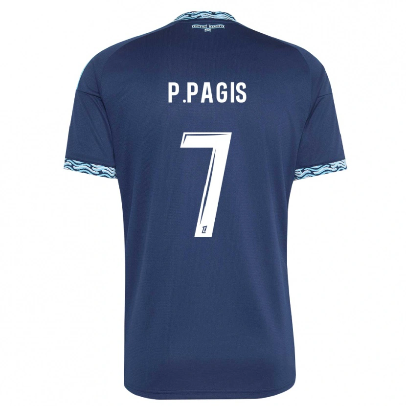 Danxen Hombre Camiseta Pablo Pagis #7 Azul Acero Blanco 1ª Equipación 2026/27 La Camisa México