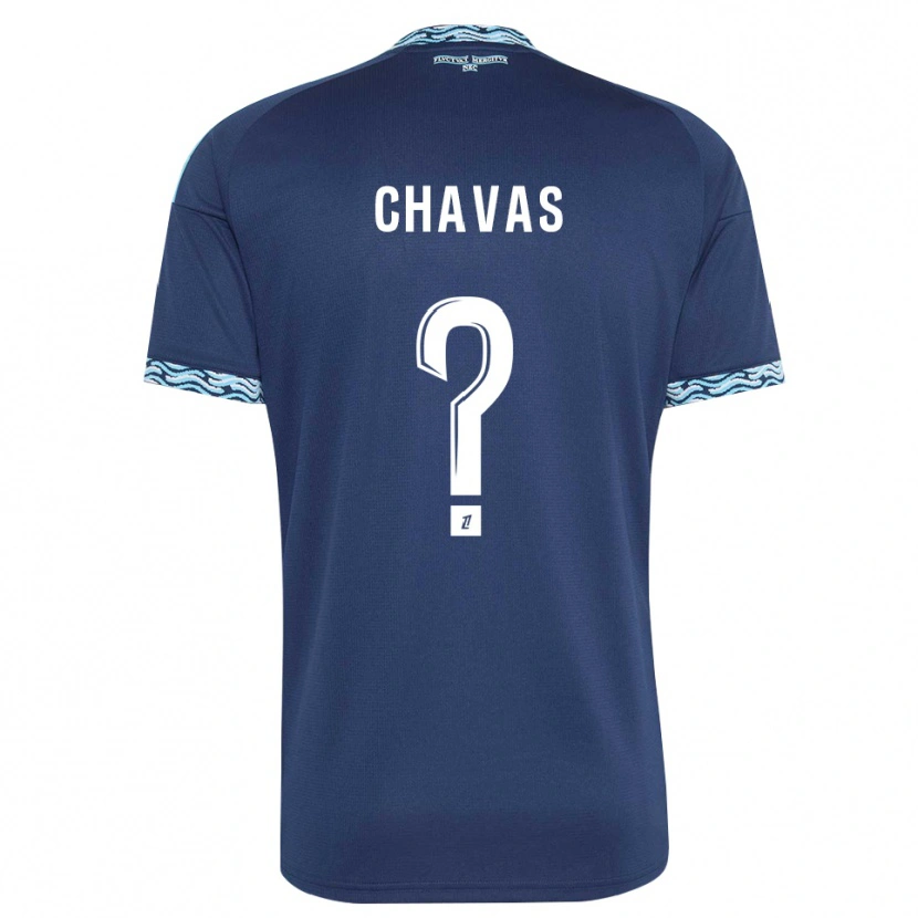 Danxen Hombre Camiseta Mylène Chavas #0 Azul Acero Blanco 1ª Equipación 2026/27 La Camisa México