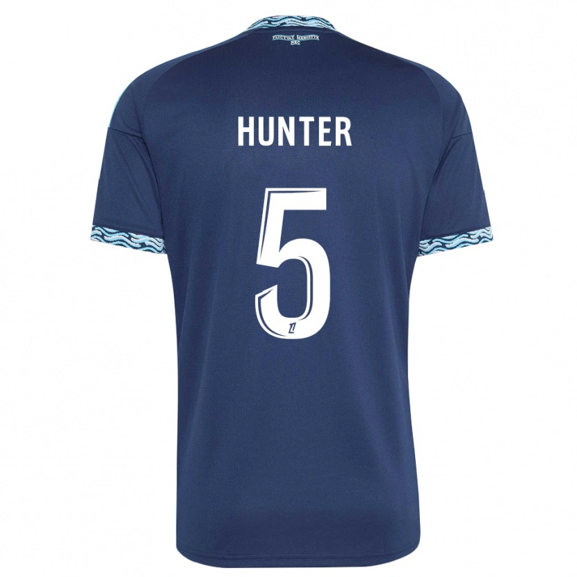 Danxen Hombre Camiseta Sarah Hunter #5 Azul Acero Blanco 1ª Equipación 2026/27 La Camisa México