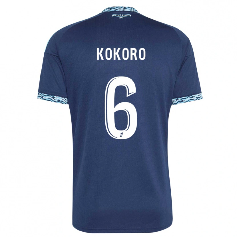 Danxen Hombre Camiseta Clarence Kokoro #6 Azul Acero Blanco 1ª Equipación 2026/27 La Camisa México