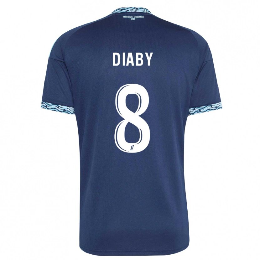 Danxen Hombre Camiseta Aboubakar Diaby #8 Azul Acero Blanco 1ª Equipación 2026/27 La Camisa México