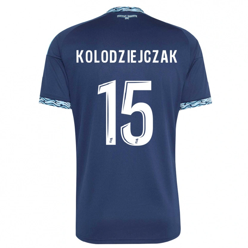 Danxen Hombre Camiseta Timothée Kolodziejczak #15 Azul Acero Blanco 1ª Equipación 2026/27 La Camisa México
