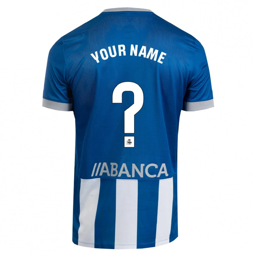 Danxen Hombre Camiseta Su Nombre #0 Azul Gris Blanco 1ª Equipación 2026/27 La Camisa México