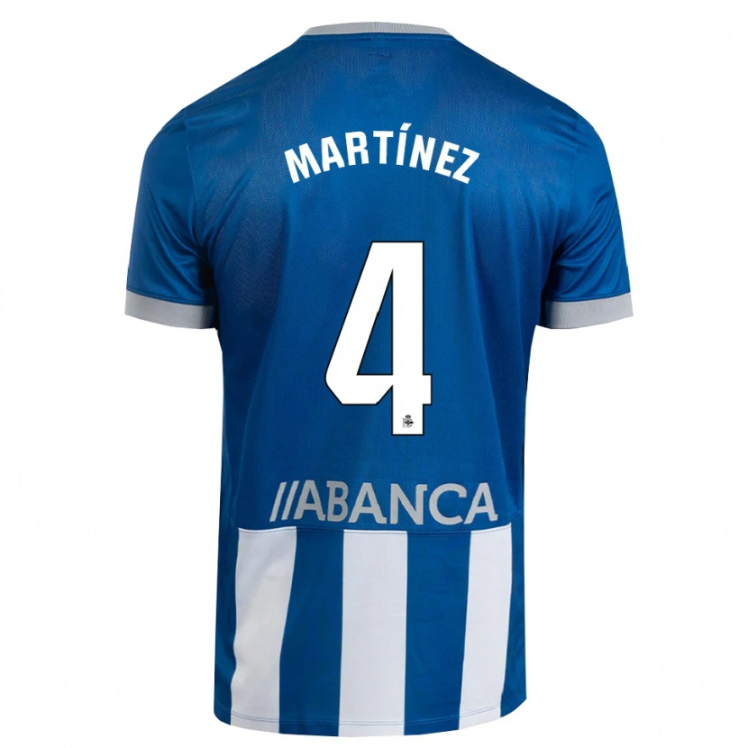 Danxen Hombre Camiseta Pablo Martínez #4 Azul Gris Blanco 1ª Equipación 2026/27 La Camisa México