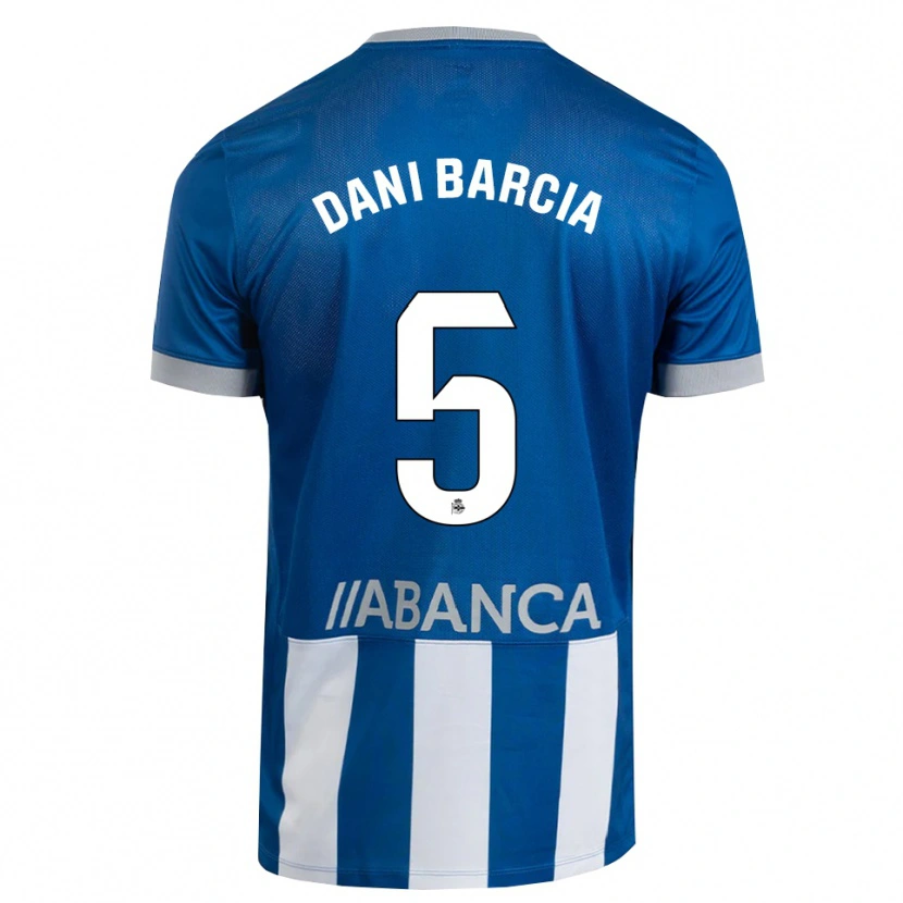 Danxen Hombre Camiseta Dani Barcia #5 Azul Gris Blanco 1ª Equipación 2026/27 La Camisa México