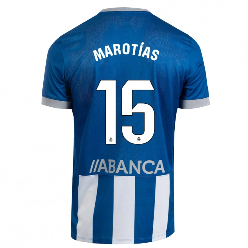 Danxen Hombre Camiseta Oscar Marotías #15 Azul Gris Blanco 1ª Equipación 2026/27 La Camisa México