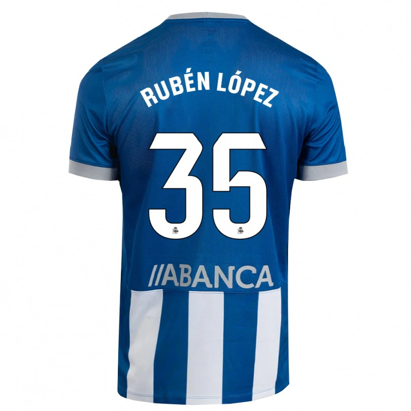 Danxen Hombre Camiseta Rubén López #35 Azul Gris Blanco 1ª Equipación 2026/27 La Camisa México