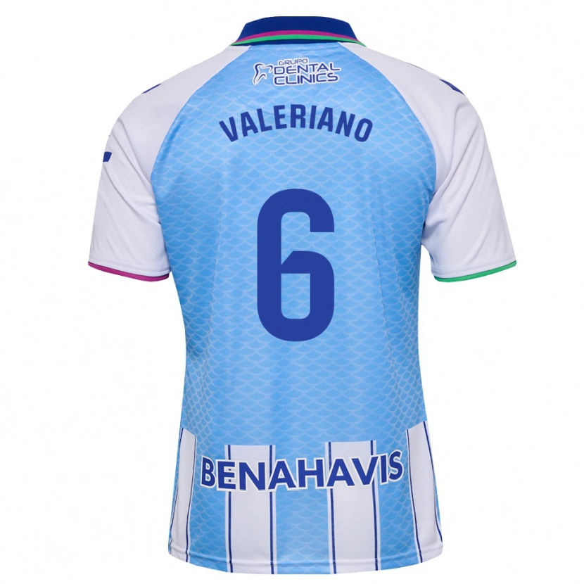 Danxen Hombre Camiseta Nerea Valeriano Martínez #6 Azul Cielo Profundo Blanco 1ª Equipación 2026/27 La Camisa México