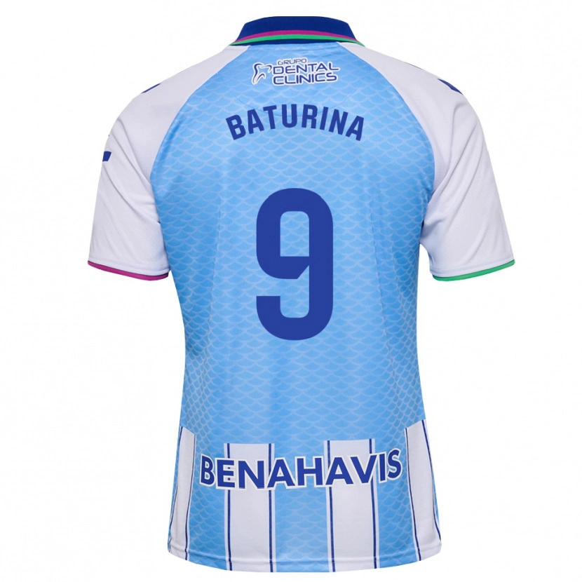 Danxen Hombre Camiseta Roko Baturina #9 Azul Cielo Profundo Blanco 1ª Equipación 2026/27 La Camisa México