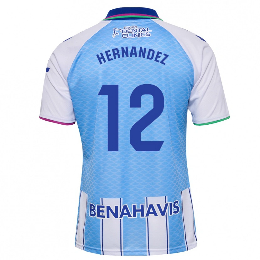 Danxen Hombre Camiseta Juanma Hernandez #12 Azul Cielo Profundo Blanco 1ª Equipación 2026/27 La Camisa México
