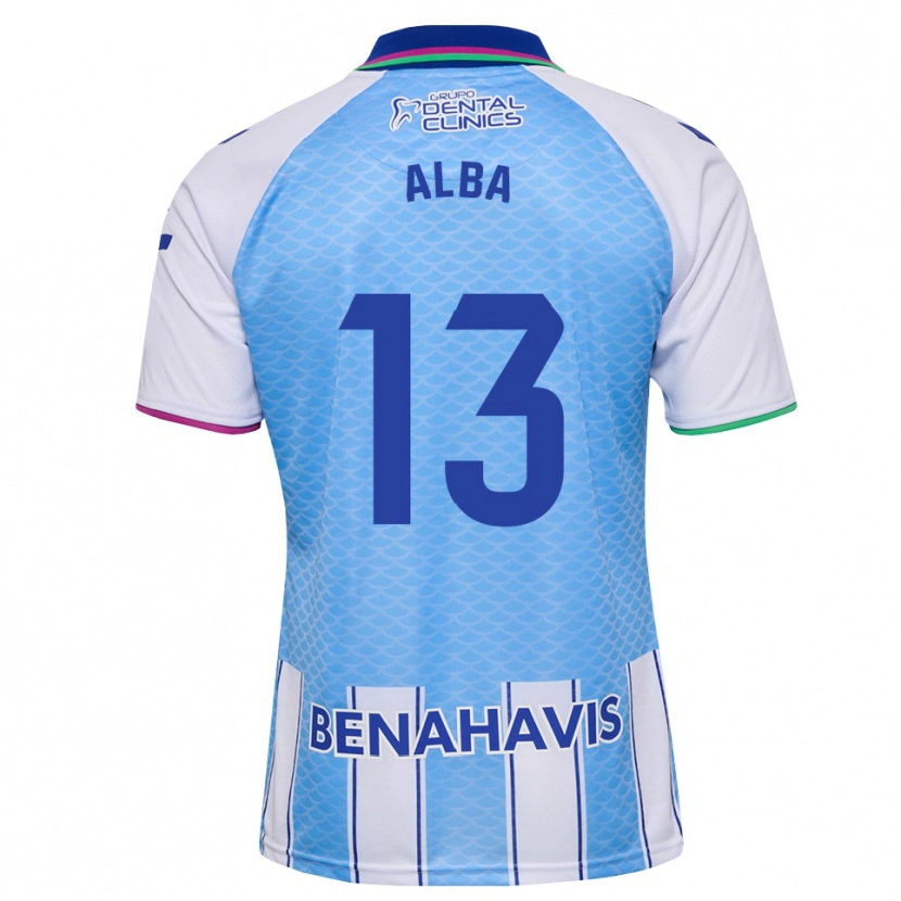 Danxen Hombre Camiseta Alba #13 Azul Cielo Profundo Blanco 1ª Equipación 2026/27 La Camisa México