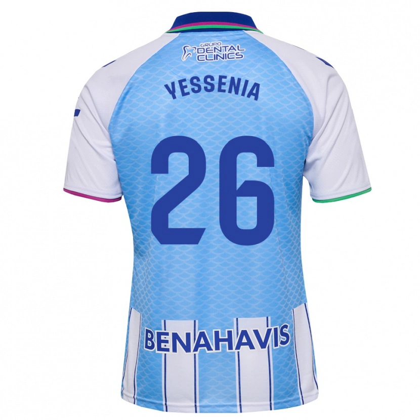 Danxen Hombre Camiseta Yessenia Alcaide Martin #26 Azul Cielo Profundo Blanco 1ª Equipación 2026/27 La Camisa México