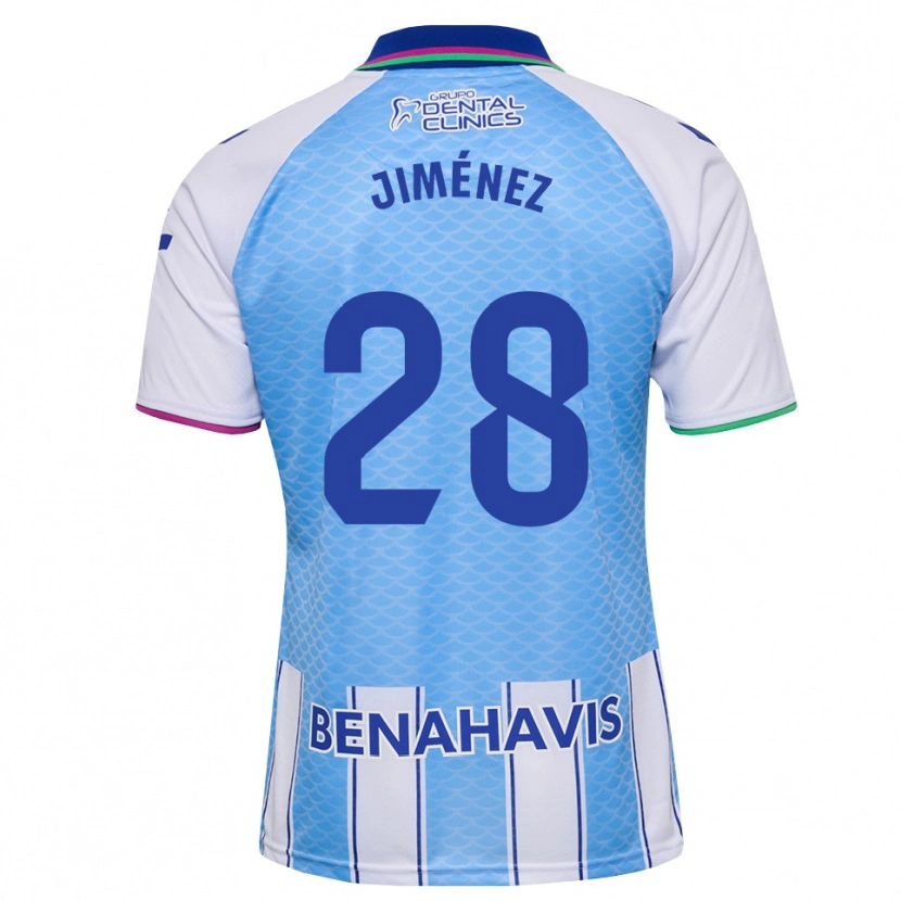 Danxen Hombre Camiseta Alberto Jiménez #28 Azul Cielo Profundo Blanco 1ª Equipación 2026/27 La Camisa México